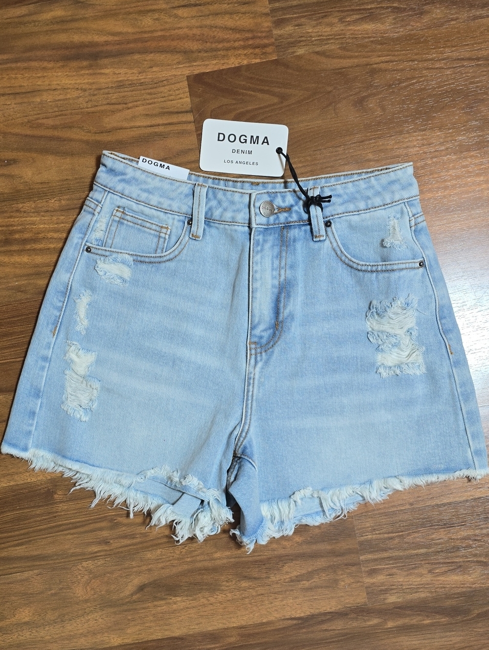 Dogma Denim Los Angeles Distressed Jean Shorts